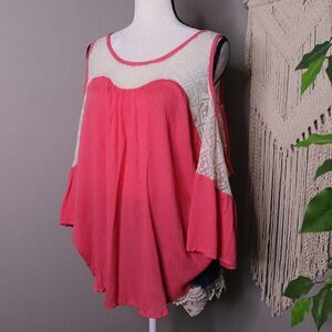 Umgee | Boutique Crochet Lace Boho Tunic Blouse
